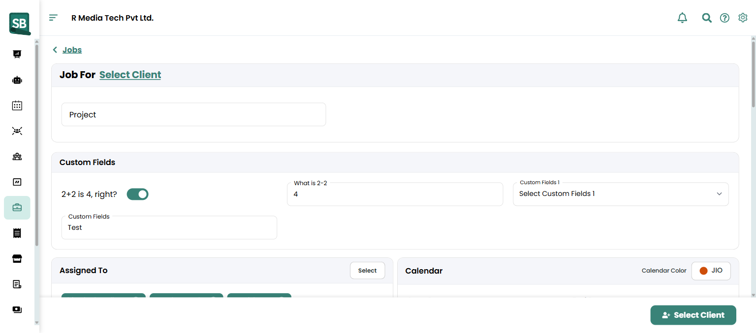 Job form with Schedule Later checkbox